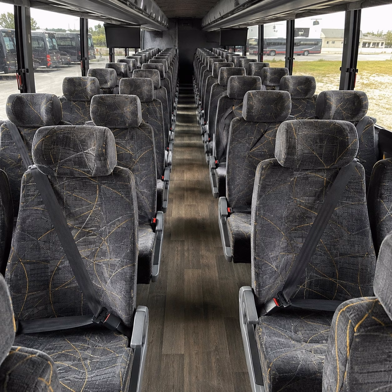 56 passenger charter bus interior