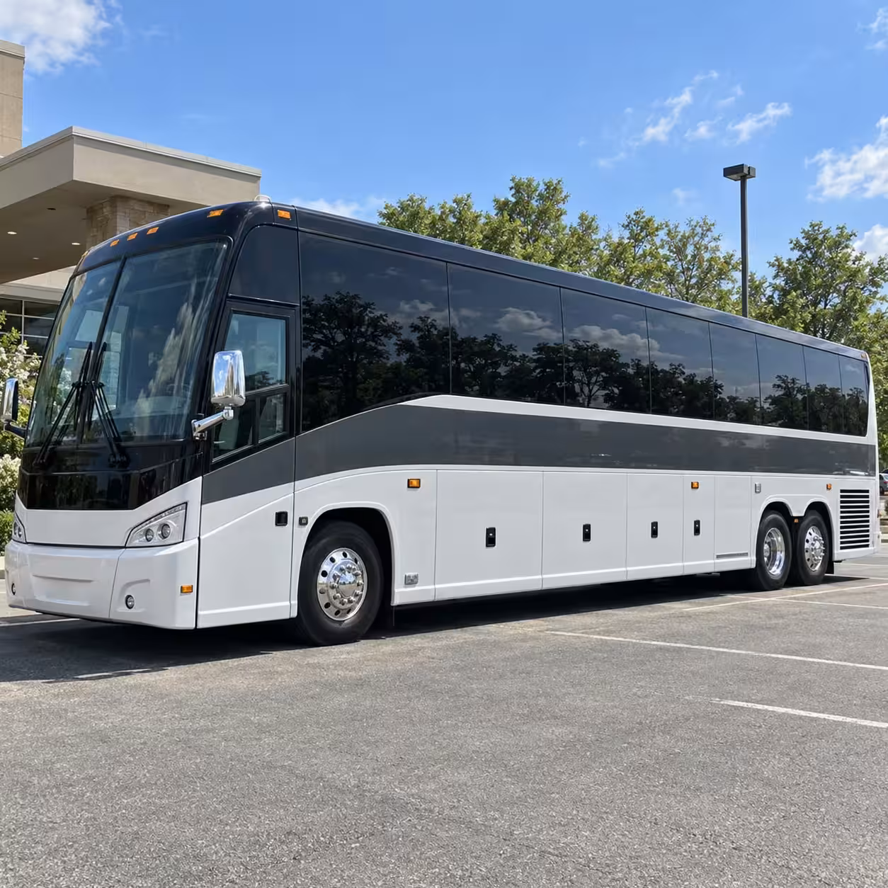 auburn charter bus rental exterior