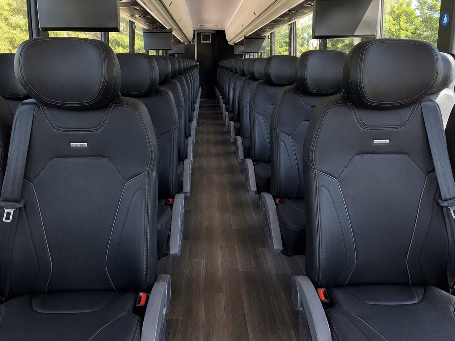 auburn charter bus rental interior