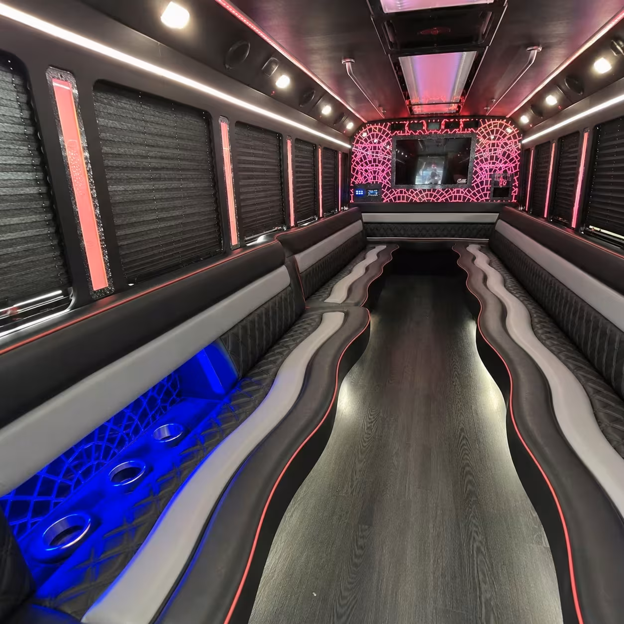 multi stop pre prom pickups with party bus rentals in auburn