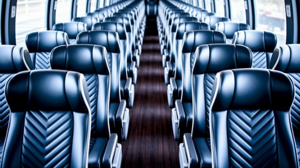 auburn 50 passenger charter bus inside