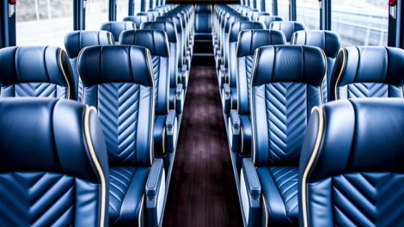 auburn 54 passenger charter bus inside